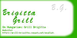 brigitta grill business card